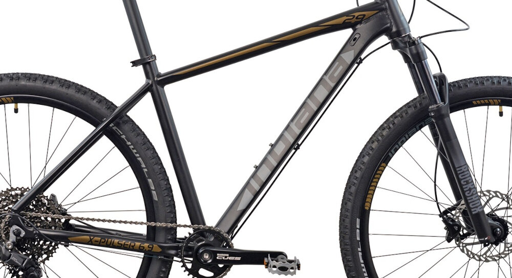 Rower górski MTB INDIANA X-Pulser 6.9 M21 29 cali męski Czarno-brązowy rama 21-calowa aluminiowa odporna na korozje rower jest zwinny lekki latwo go podniesc wybor rozmiaru ramy Twoj wzrost mierzony w zrelaksowanej pozycji typ roweru dla osob o wzroscie od 180 do 190 cm