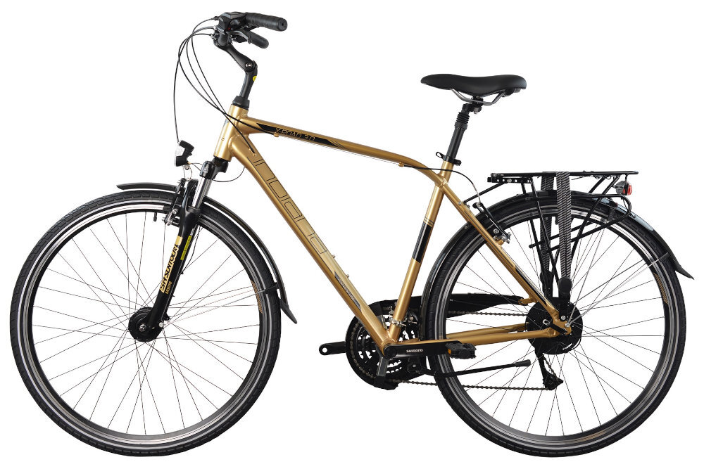 Rower trekkingowy INDIANA X-Road 3.0 M23 28 cali Apse męski Brązowo-czarny rama aluminiowa 15-calowa rower zwinny lekki latwo go podniesc odporna na korozje wybor rozmiaru ramy Twoj wzrost mierzony w zrelaksowanej pozycji typ roweru dla osob o wzroscie od 190 do 200 cm