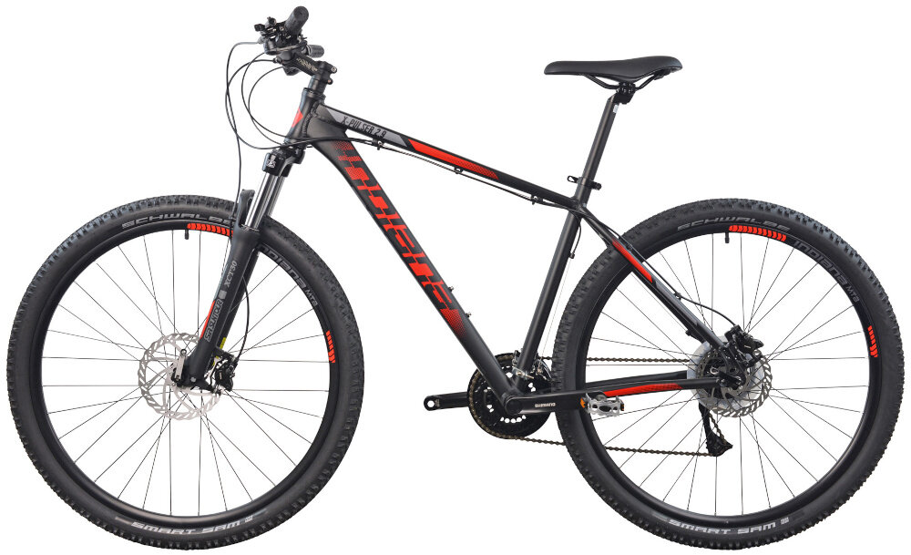 Rower górski MTB INDIANA X-Pulser 2.9 M19 29 cali męski Czarno-czerwony specjalny uchwyt mozliwosc przymocowania bidonu dzwonek zamontowany na kierownicy