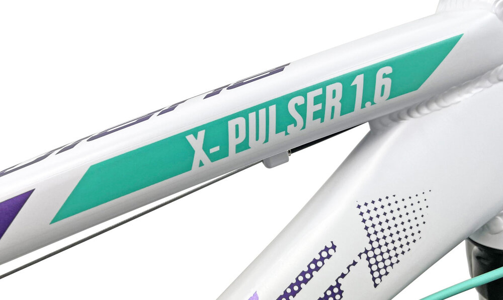 Rower górski MTB INDIANA X-Pulser 1.6 D19 26 cali damski Biało-fioletowo-miętowy rama odpowiednio dobrany rozmiar 19-calowa aluminiowa odporna na korozje rower bardzo zwinny lekki latwo go podniesc wybor rozmiaru ramy Twoj wzrost mierzony w zrelaksowanej pozycji typ roweru dla osob o wzroscie od 174 do 180 cm.