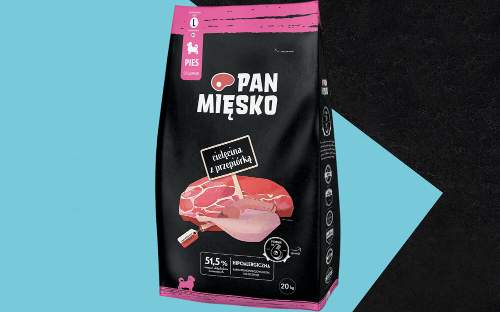 Karma dla psa PAN MIĘSKO Cielęcina z przepiórką L 20 kg naturalne składniki