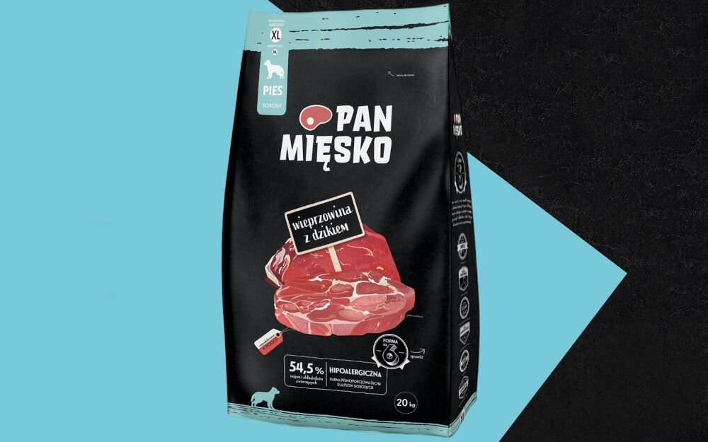 Karma dla psa PAN MIĘSKO Wieprzowina z dzikiem XL 20 kg naturalne składniki