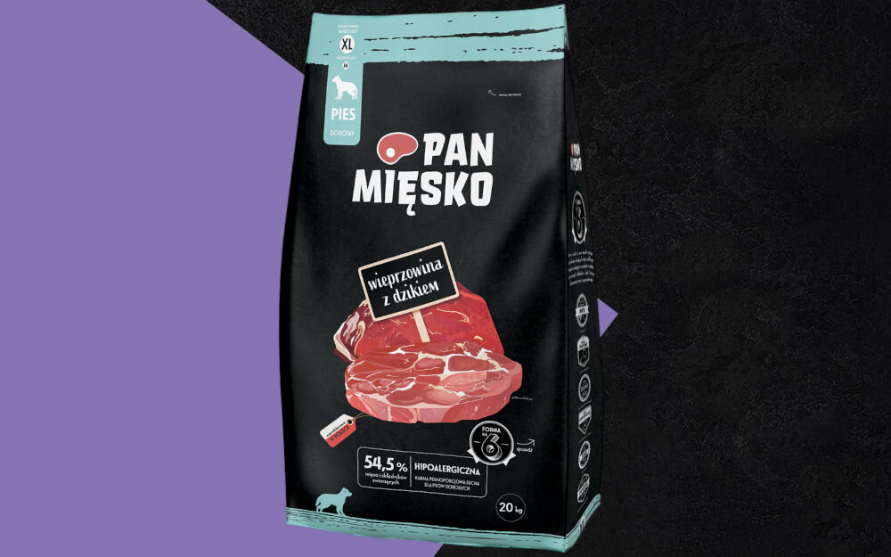 Karma dla psa PAN MIĘSKO Wieprzowina z dzikiem XL 20 kg dawkowanie analiza sklad