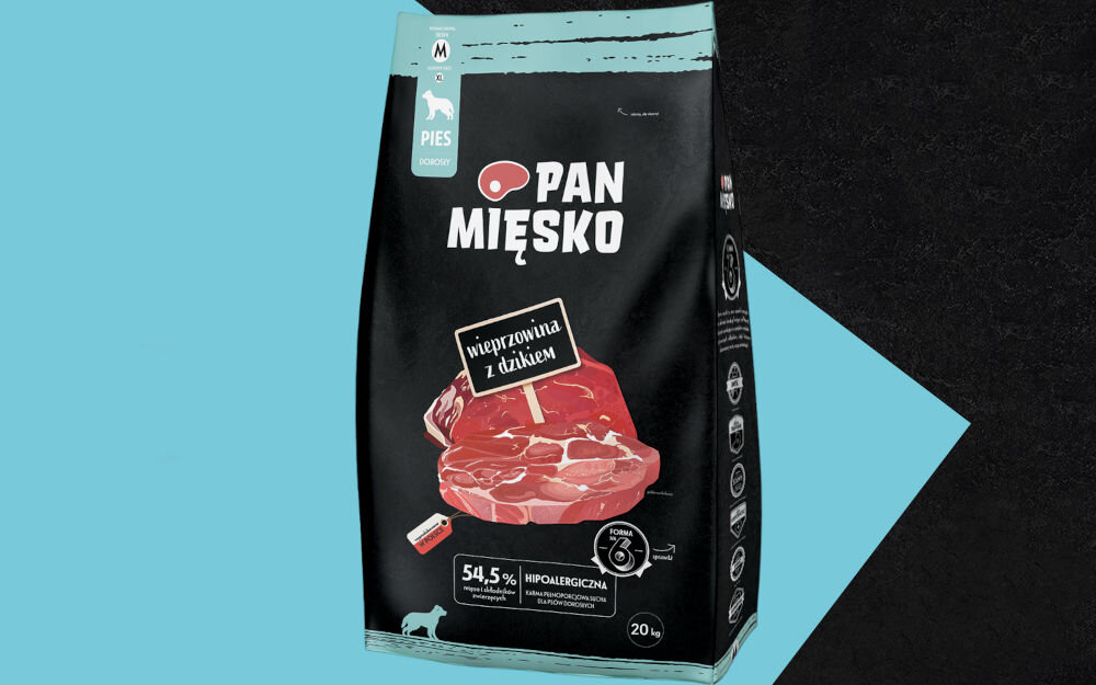 Karma dla psa PAN MIĘSKO Wieprzowina z dzikiem M 20 kg naturalne składniki