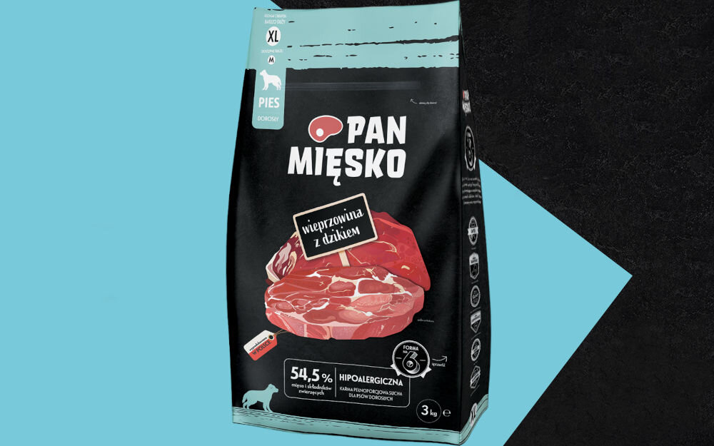 Karma dla psa PAN MIĘSKO Wieprzowina z dzikiem XL 3 kg naturalne składniki