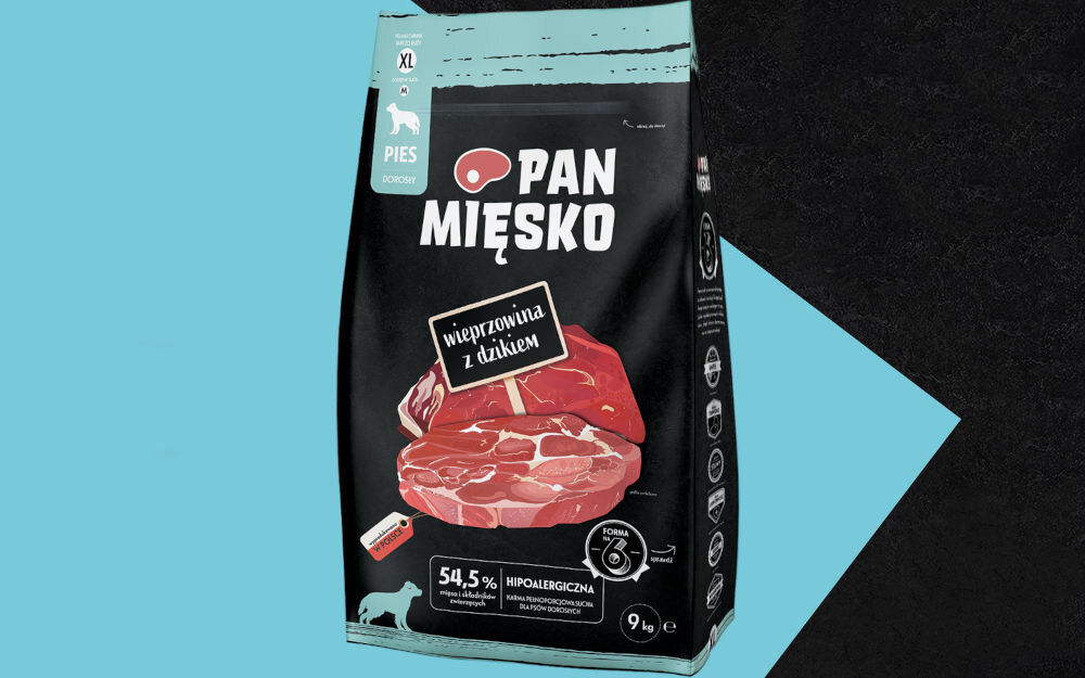 Karma dla psa PAN MIĘSKO Wieprzowina z dzikiem XL 9 kg naturalne składniki