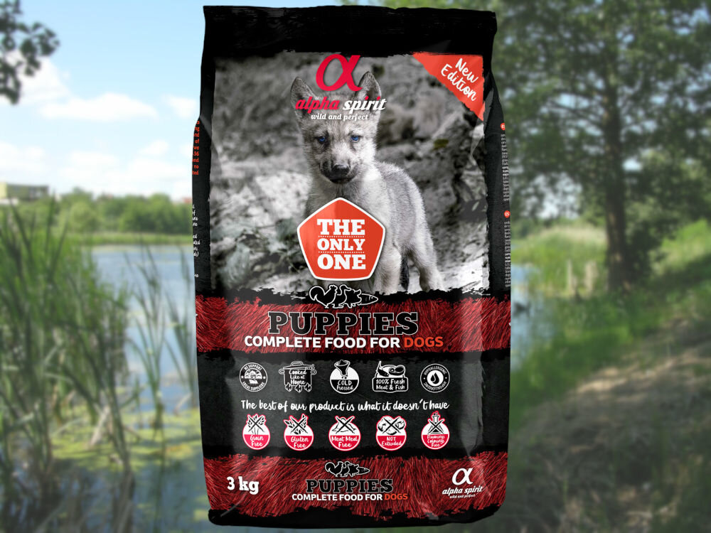 Karma dla psa ALPHA SPIRIT Puppies Świeże mięso i ryby 3 kg naturalne składniki