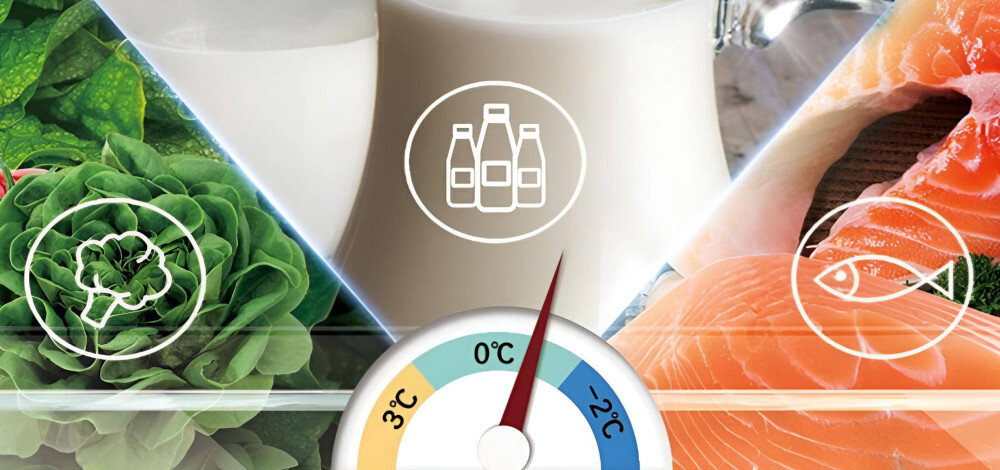 LODÓWKA MIDEA MDRF632FIE28 Strefa Vario Box komory owoce warzywa ryby mięso świeżość produktów regulacja poziomu wilgotności