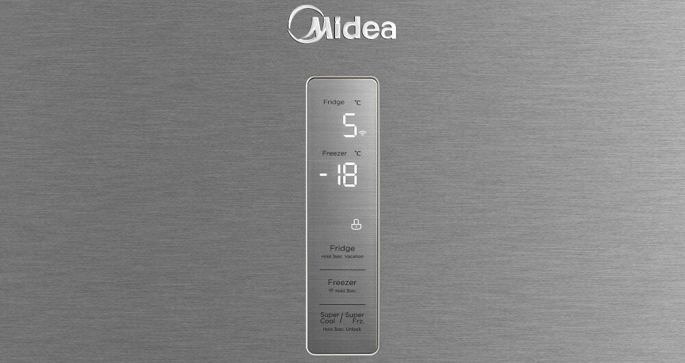 LODÓWKA MIDEA MDRB521MIC02 zewnętrzny panel sterowania ustawienia opcje temperatura