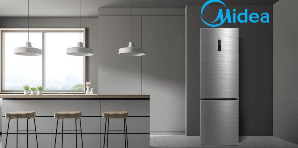 LODÓWKA MIDEA MDRB521MGA46O kolor stal nierdzewna 185 cm wysokość technologia No Frost Metal Cooling sterowanie panel