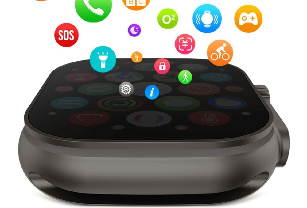 Smartwatch KIANO Solid ekran bateria czujniki zdrowie sport pasek ładowanie pojemność rozdzielczość łączność sterowanie krew puls rozmowy smartfon aplikacja