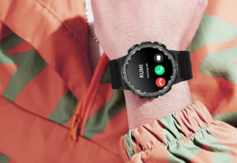 Smartwatch KUMI K6 Czarny wbudowana funkcja przypomnienia o nawodnieniu tryb przypominajacy o braku aktywnosci wbudowany pulsoksymetr pulsometr badanie tetna ponad 100 wbudowanych trybow sportowych