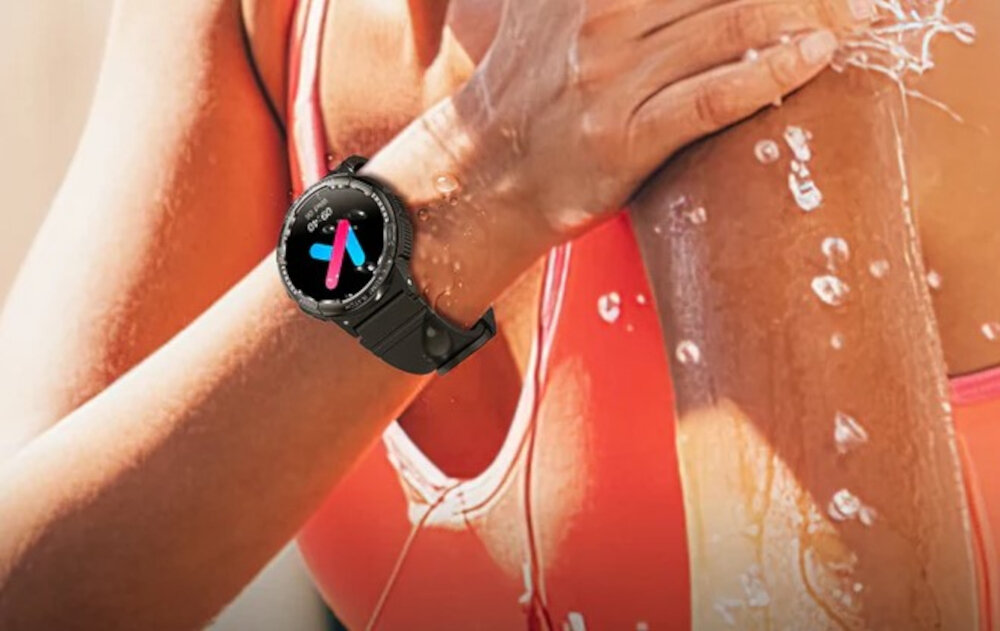 Smartwatch KUMI K6 Czarny aktywnosc chodzenie bieganie jazda na rowerze tryb wielodyscyplinowy plywanie wodoszczelny IP68
