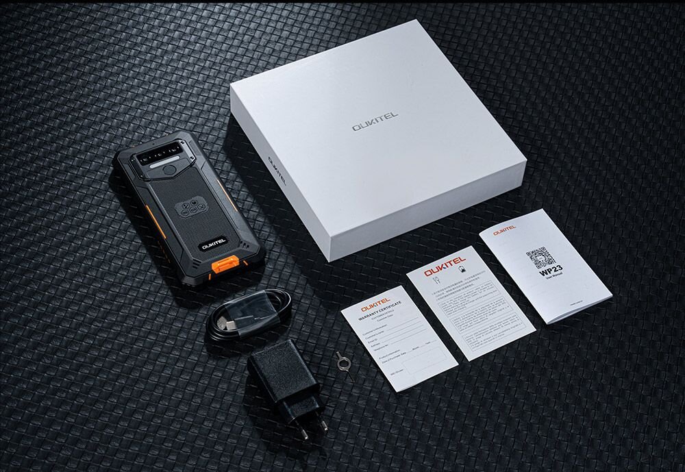 Smartfon OUKITEL WP23 Pro ekran bateria aparat procesor ram pamięć pojemność rozdzielczość zdjęcia filmy opis dane cechy blokady system łączność wifi bluetooth obudowa szkło odporność porty muzyka transfer sieć przekątna matryca waga czujniki oled amoled ips