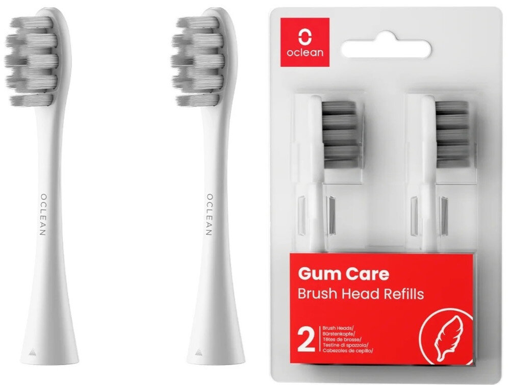 Oryginalna końcówka szczoteczki OCLEAN Professional Clean Szary (2 szt.) (Usuwanie przebarwień) wygląd design prezentacja wizualizacja Codzienna higiena