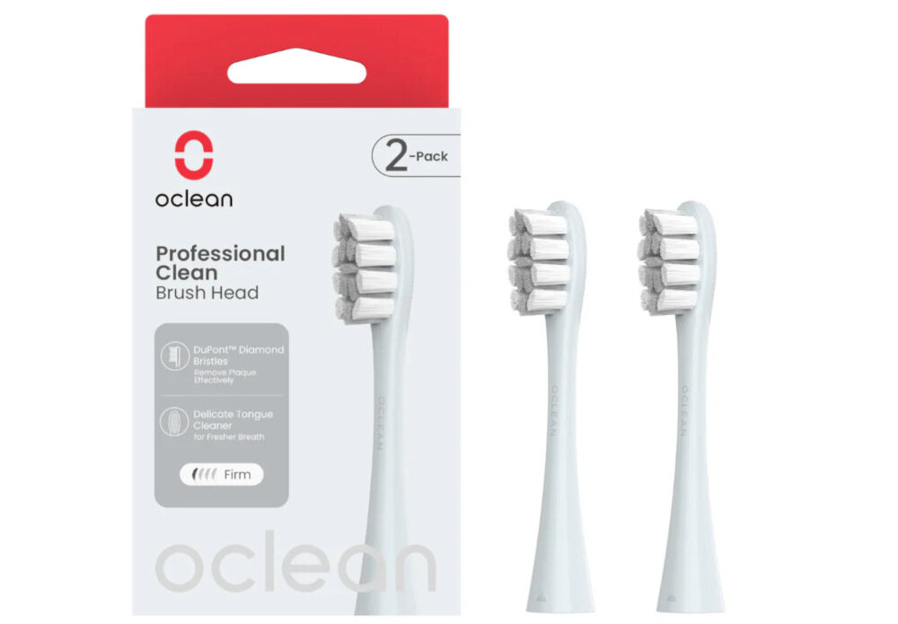 Oryginalna końcówka szczoteczki OCLEAN Professional Clean Srebrny (2 szt.) wygląd design prezentacja wizualizacja Codzienna higiena