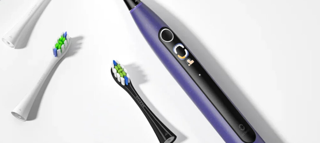 Oryginalna końcówka szczoteczki OCLEAN Professional Clean Srebrny (2 szt.) Precyzyjne oczyszczanie pewność świeżego oddechu i ochrony przed osadem