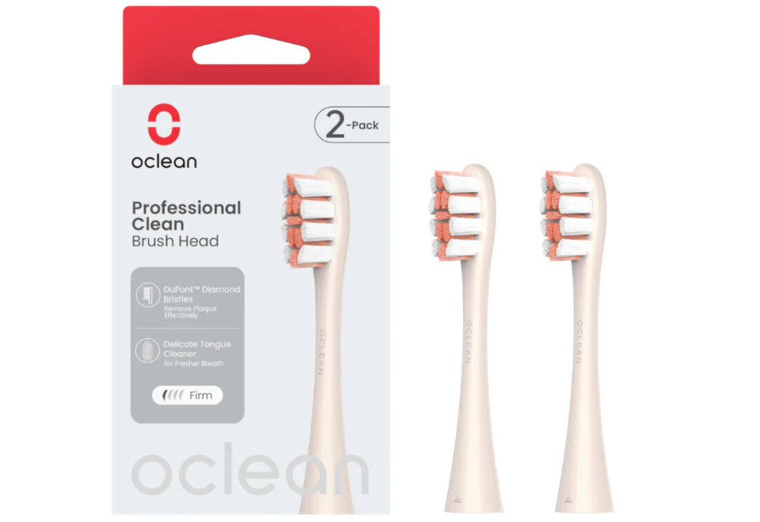 Oryginalna końcówka szczoteczki OCLEAN Professional Clean Zloty (2 szt.) wygląd design prezentacja wizualizacja Codzienna higiena