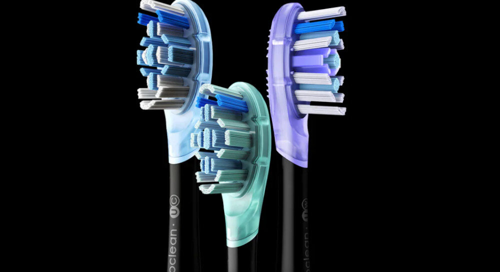 Oryginalna końcówka szczoteczki OCLEAN X Ultra Clean Czarny (2 szt.) (Usuwanie płytki nazębnej) wygląd design prezentacja wizualizacja Kompleksowa ochrona jamy ustnej
