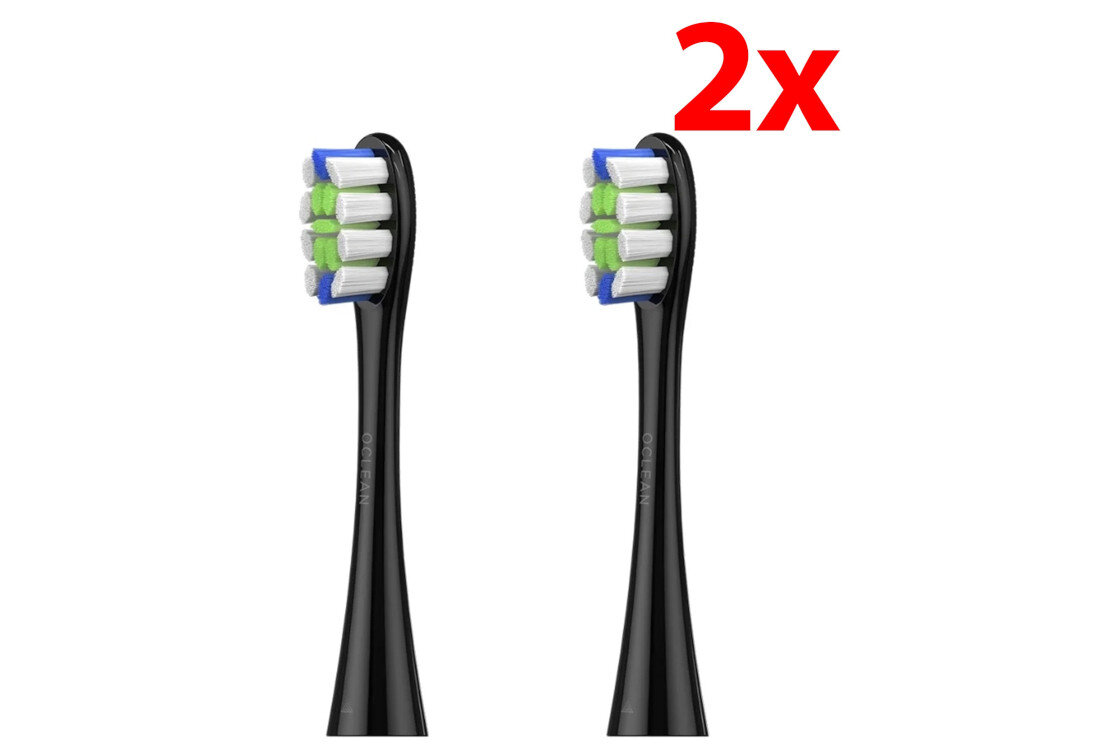 Oryginalna końcówka szczoteczki OCLEAN Professional Clean Czarny  (2 szt.) Precyzyjne oczyszczanie pewność świeżego oddechu i ochrony przed osadem