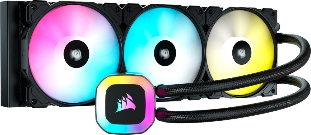 Chłodzenie wodne CORSAIR iCUE H150 RGB wentylatory prędkość głośność regulacja PWM