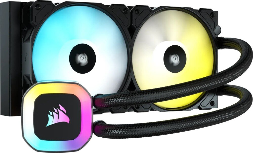 Chłodzenie wodne CORSAIR iCUE H100 RGB wentylatory prędkość głośność regulacja PWM