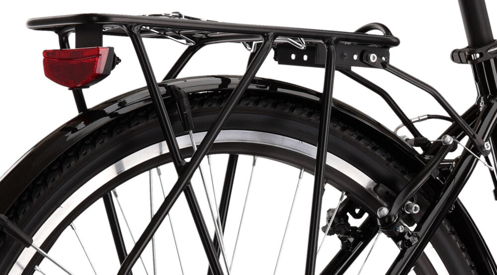 Rower trekkingowy KROSS Trans 1.0 D17 28 cali damski Czarno-szary bagaznik