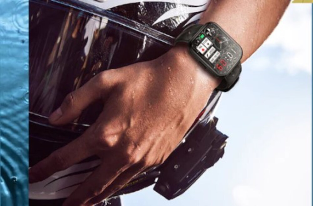 Smartwatch KUMI KU6 Meta Czarny aktywnosci chodzenie biegania jazda na rowerze wspinaczka fitness granie w gry zespolowe wodoszczelny IP68 ponad 100 wbudowanych trybow sportowych