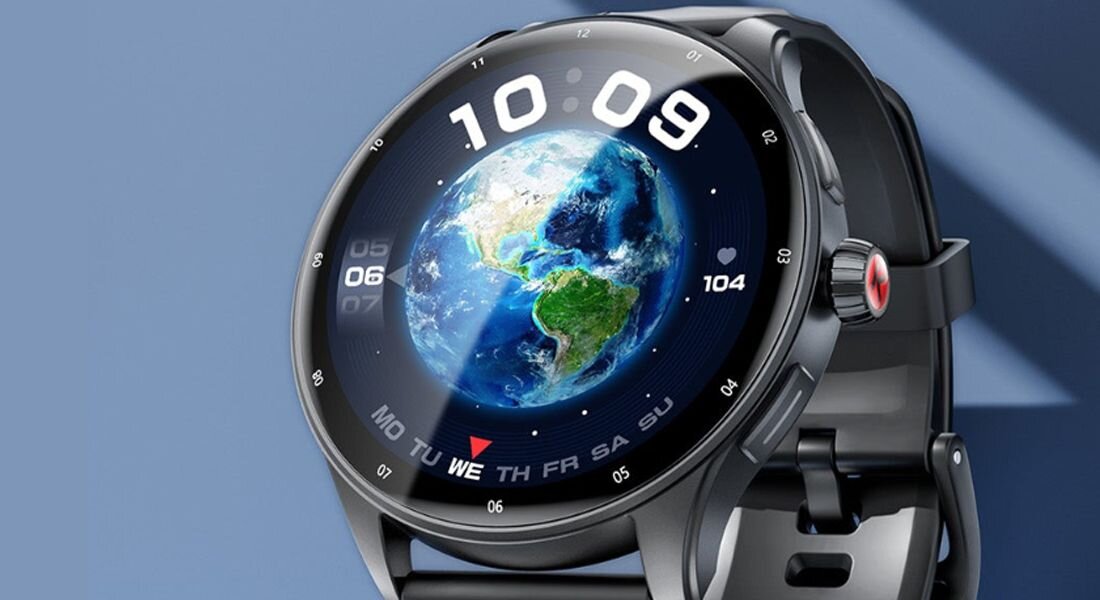 Smartwatch KUMI GW5 Pro ekran bateria czujniki zdrowie sport pasek ładowanie pojemność rozdzielczość łączność sterowanie krew puls rozmowy smartfon aplikacja