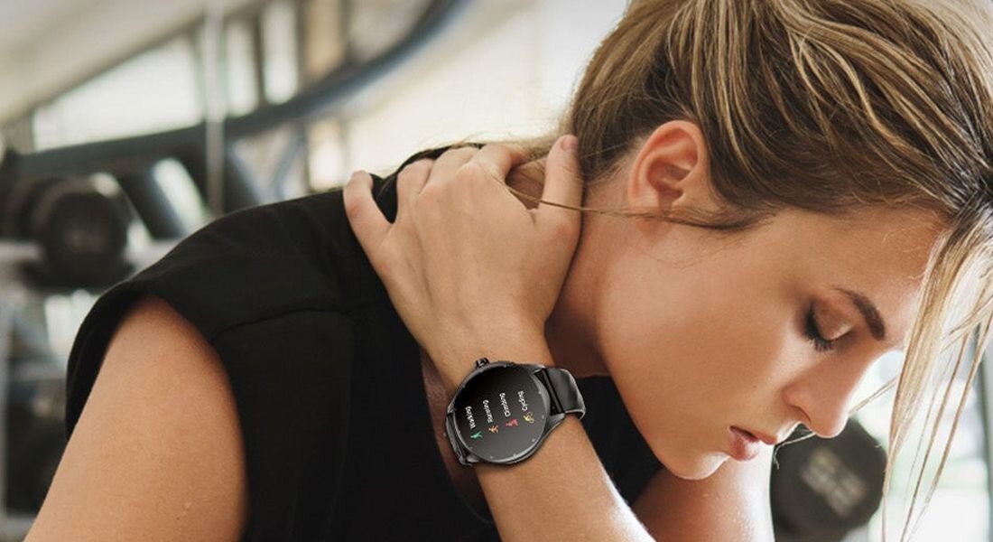 Smartwatch KUMI GW5 Pro ekran bateria czujniki zdrowie sport pasek ładowanie pojemność rozdzielczość łączność sterowanie krew puls rozmowy smartfon aplikacja