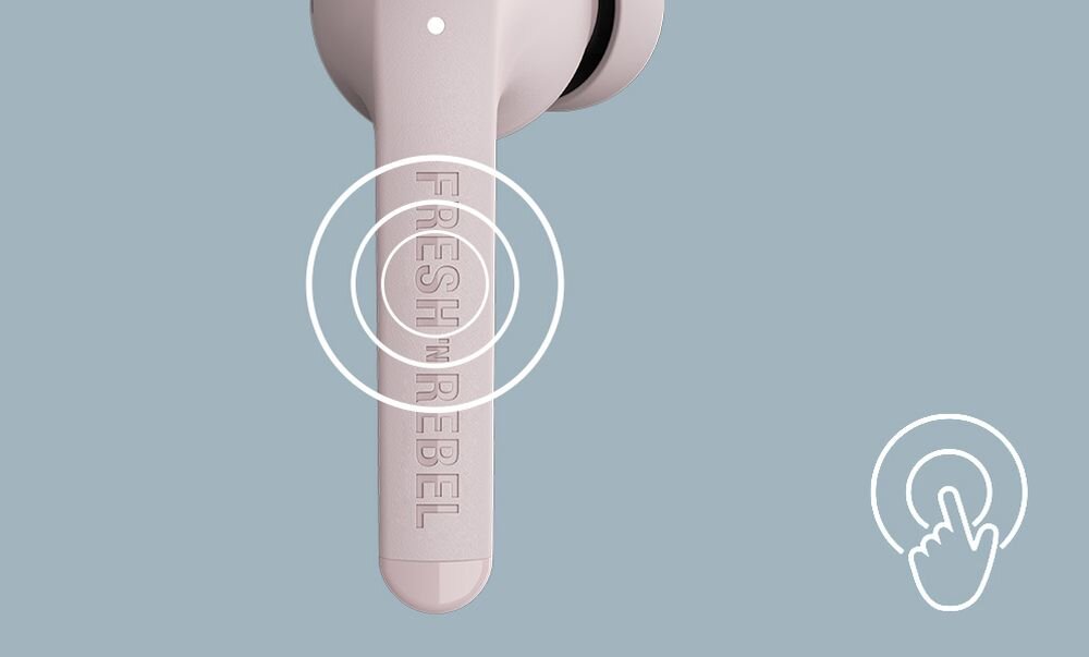 Słuchawki dokanałowe FRESH N REBEL Twins Fuse Sterowanie dotykowe, dotyk, kontrola - sluchawka z widocznym punktem dotykowym