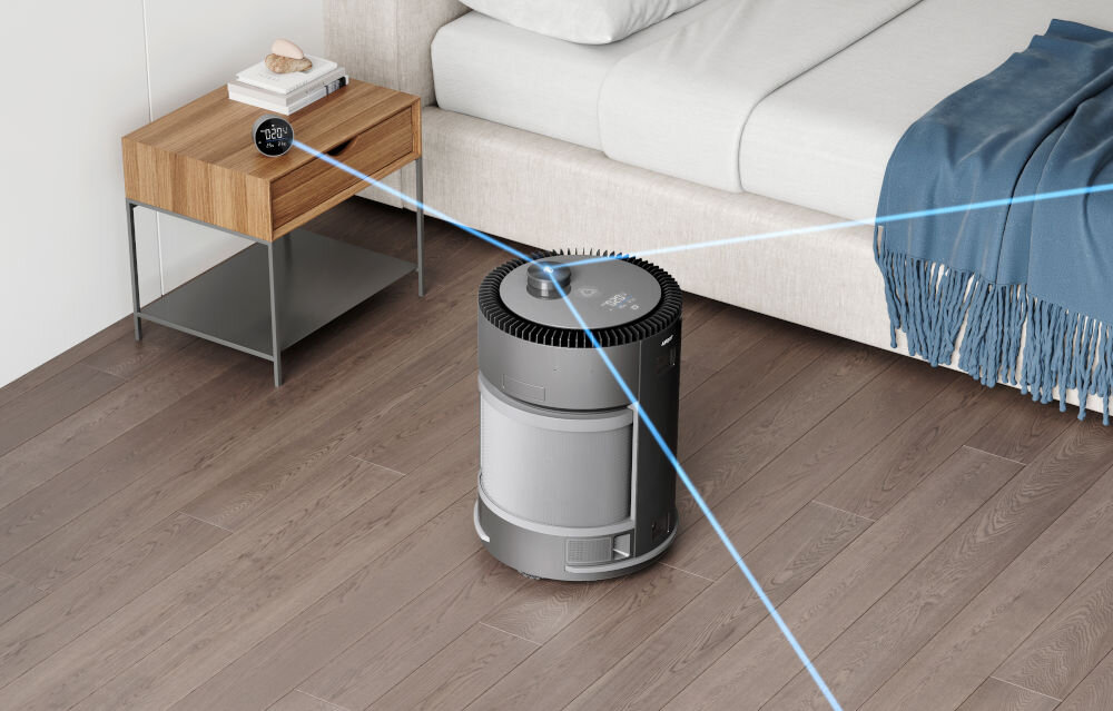 Czujnik jakości powietrza ECOVACS AT90 do Airbot Z1 stała kontrola stanu powietrza każde pomieszczenie skuteczne oczyszczanie powietrza wyświetlanie w czasie rzeczywistym jakości spokojne i bezpieczne oddychanie