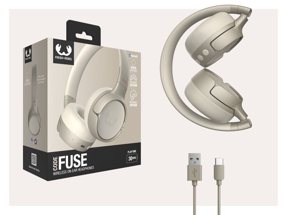 Fresh 'n Rebel Code Fuse Casque Bluetooth Supra-Aural Dreamy Lilac - 30h Autonomie Microphone Assistant Vocal