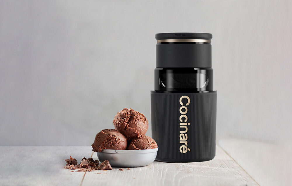 Maszynka do lodów COCINARE CICM-301 maszyna do lodów lody moc pojemność praca bezprzewodowa sorbet jogurt system chłodzenia utrzymanie odpowiedniej temperatury jedno naładowanie 