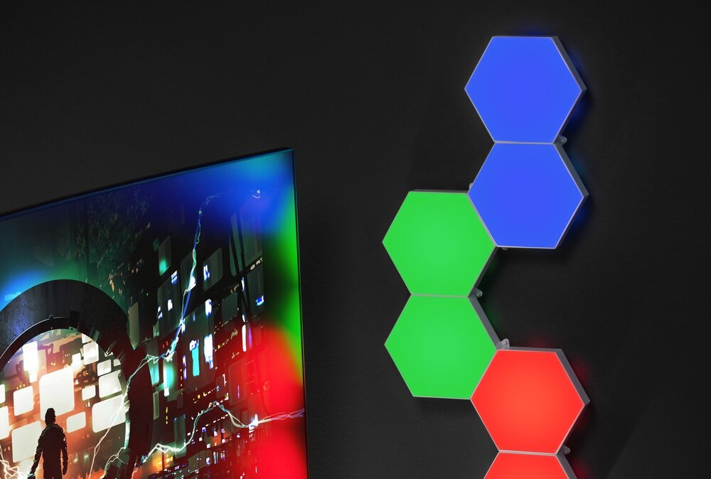 Panel świetlny TRACER Ambience Smart Hexagon układ