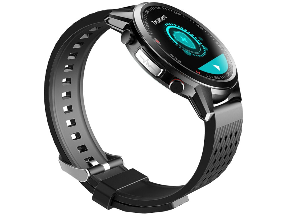 Smartwatch KUMI KU3 Pro Czarny wyswietlacz kolorowy dotykowy rozmiar 1,3-cala wbudowana pamiec 128 MB