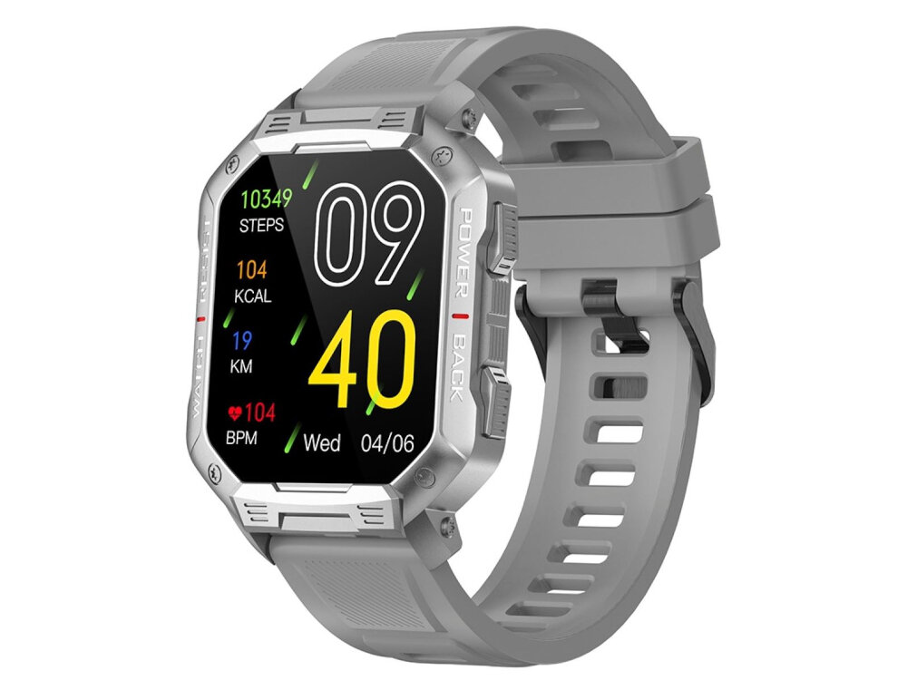 Smartwatch KUMI U3 Pro Srebrny elegancki design funkcjonalnyinnowacje technologiczne odczytywanie wiadomosci oplacenie rachunkow nadajniki Bluetooth i NFC synchronizacja przesylania danych dwie wersje kolorystyczne