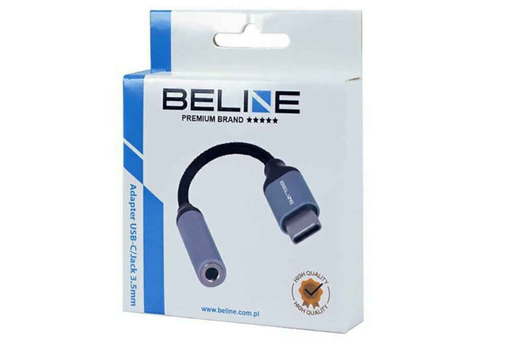 Adapter USB-C/Jack DAC BELINE 3.5 mm do Samsung/iPhone 15 Szary Kompatybilność Apple iPhone 15 regulacja głośności kompleksowa obsługa