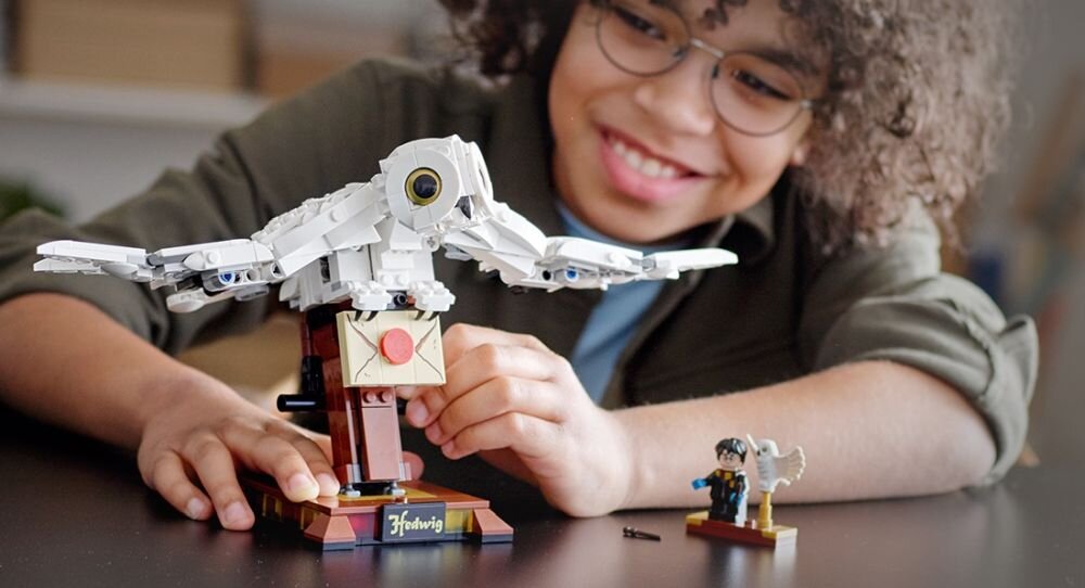 LEGO 75979 Harry Potter Hedwiga klocki elementy zabawa łączenie figurki akcesoria figurka zestaw