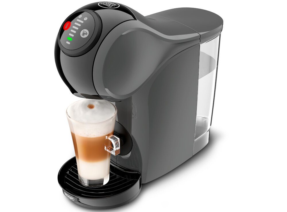 Ekspres DELONGHI Dolce Gusto Genio S Szary kolor kolorystyka moc pojemność zbiornik woda tacka regulacja wysokość regulacja czyszczenie