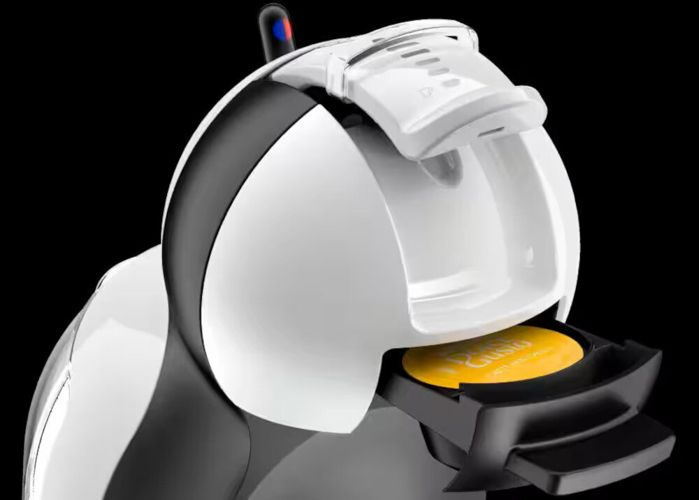 Ekspres DELONGHI Dolce Gusto Mini Me Biało-czarny kawa smak aromat wygląd wymiary ciśnienie wartość pianka jakość