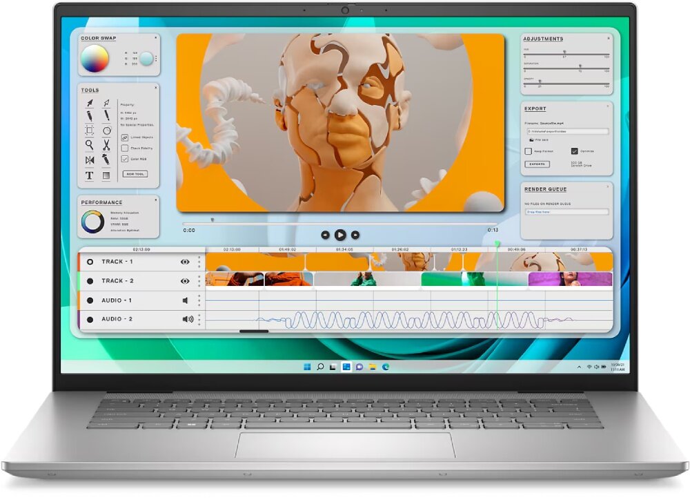 Laptop DELL Inspiron Plus 7630-3345 16 i7-13620H 32GB RAM 1TB SSD GeForce RTX4060 Windows 11 Home wyświetlacz przekątna rozdzielczość odświeżanie