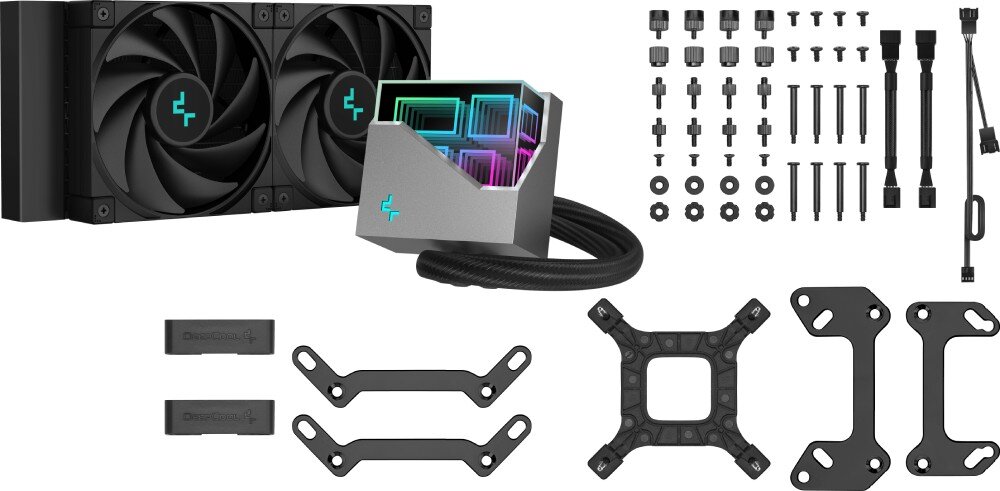Chłodzenie wodne DEEPCOOL LT520 Czarny zestaw opakowanie