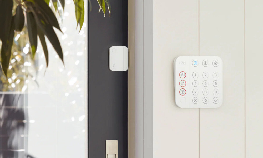 System alarmowy RING Alarm Home Security Kit 2 4K11SZ-0EN0 czujnik bezpieczeństwo okno drzwi zasilanie