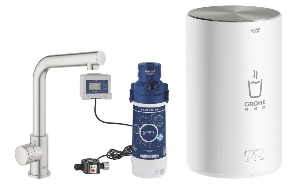 GROHE Red Mono 30339DC zestaw bateria stojąca bojler filtr jednostka pomiar natężenie przepływ przyłącze podgrzewacz instrukcja gwarancja