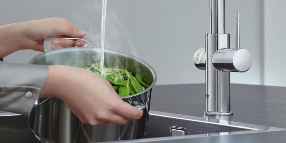 GROHE Red Mono 30085DL1 czajnik miejsce blat kuchenny pomocnik funkcja napełnianie garnek wrząca woda