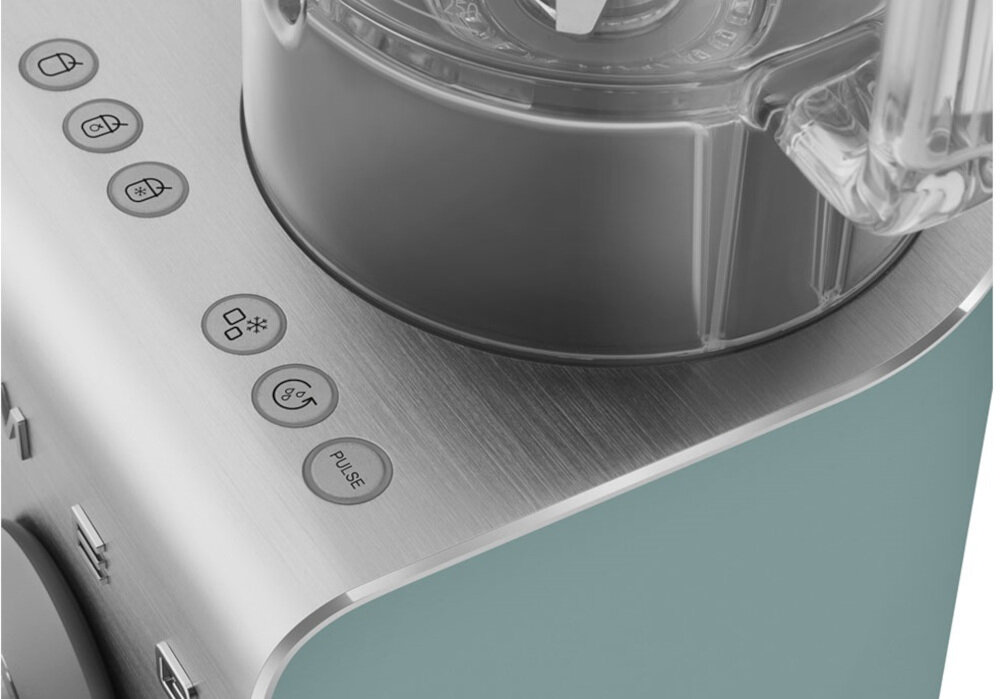 Blender kielichowy SMEG BLC02EGMEU (Wysokoobrotowy) Precyzja dzięki LCD i timerom informacja powiadomienie aktualna prędkość czas pracy tryb ręczny dyspozycja