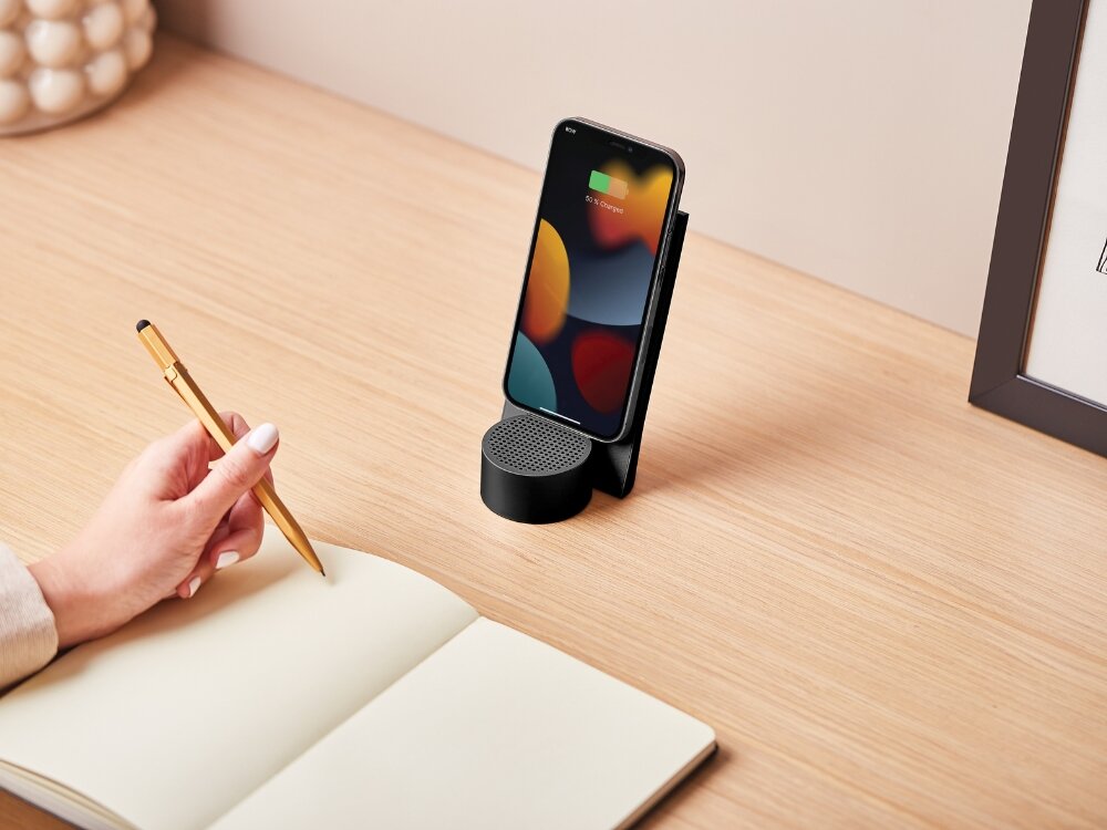 Ładowarka indukcyjna LEXON City Energy Pro ładowarka z opartym telefonem qi bezprzewodowo głośnik bluetooth zestaw głośnomówiący