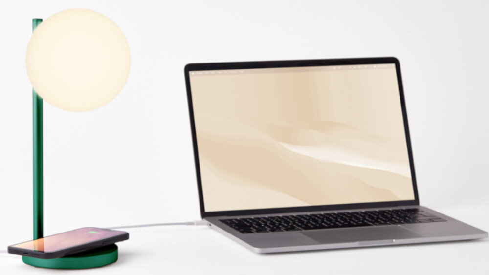 Lampa stołowa LEXON Bubble LH70DG1 - ładowanie