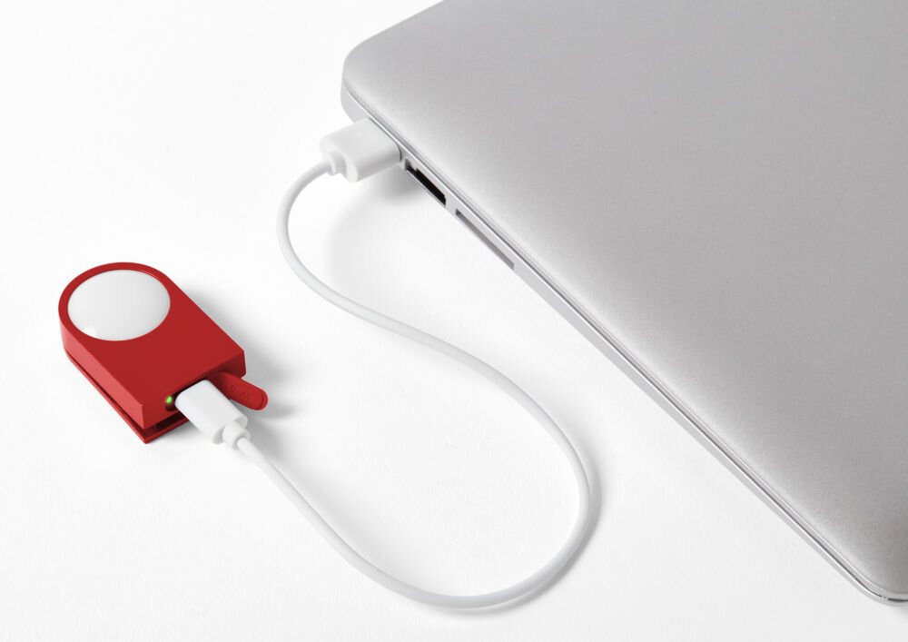 Klips LEXON Lucie LED pojemnosc, ladowanie, konstrukcja, abs, aluminium, pojemnosc, tryby swiecenia